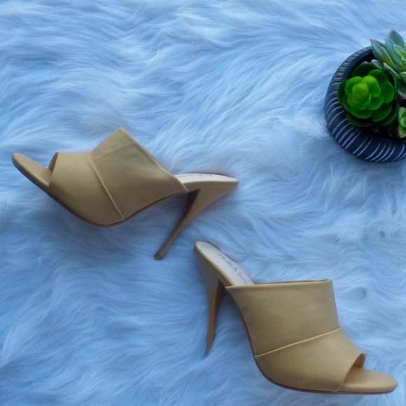 *SOLD* Open Toe Slip-On Heels - Picture 1 of 8